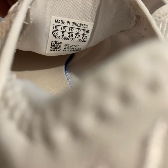 adidas Swift Run X Halo Ivory / White leopard Womens Tennis Shoes size 6 1/2. - Picture 6 of 10